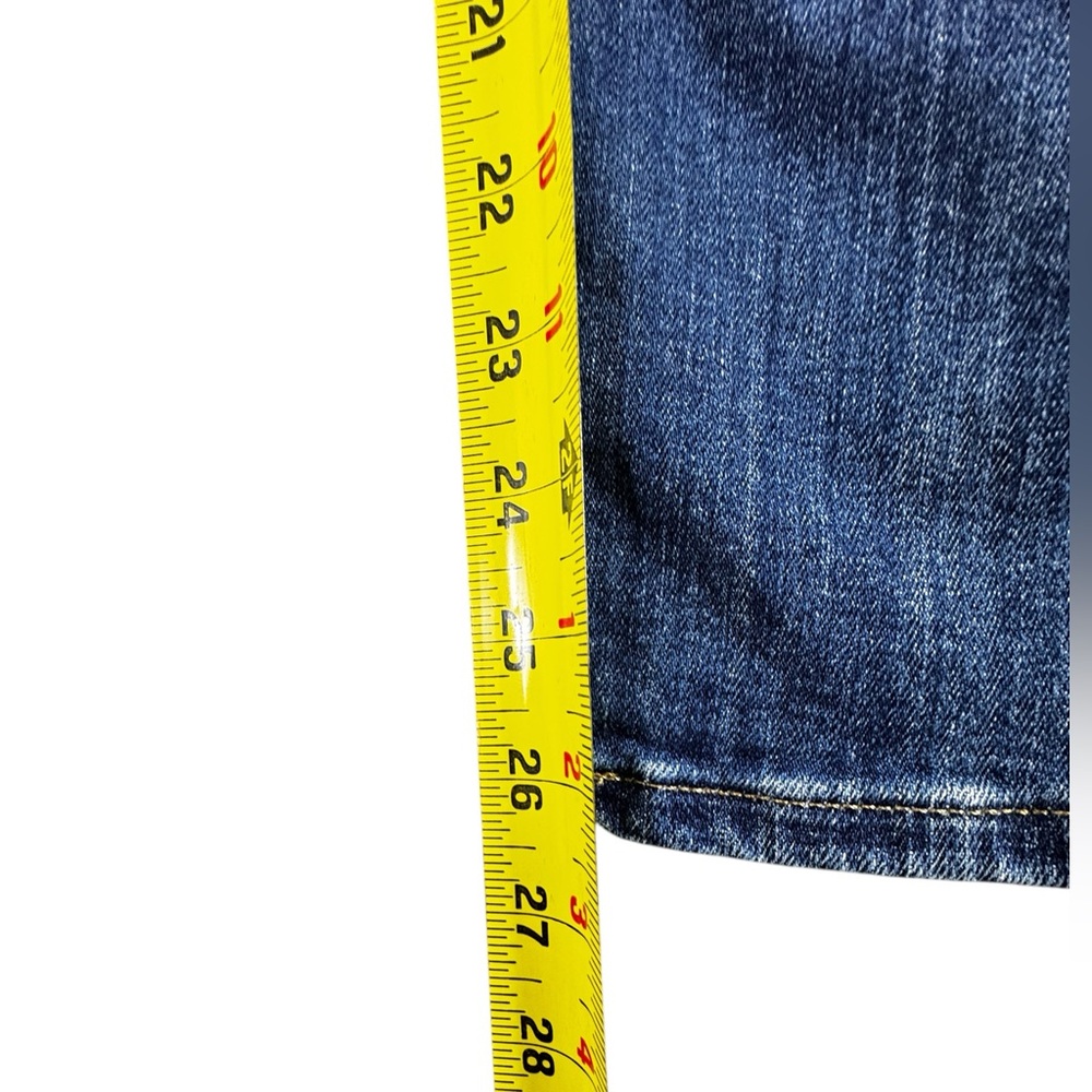 J Crew Women's Jeans Size 28 9" Vintage Slim Straight Blue Denim Whiskering - Picture 5 of 9